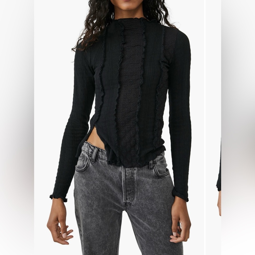 NWT Free People Lavender Ruffled top, new with tags.